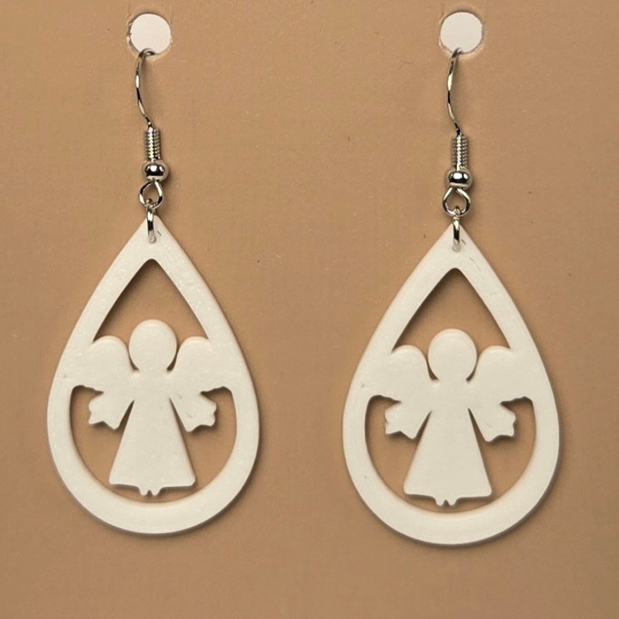 Boucle d'oreille en forme de Ange avec crochets hypoallergéniques sans nickel